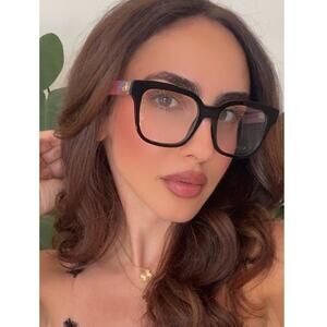 NEW Gucci GG0958O Black Pink Square Eyeglass Frames